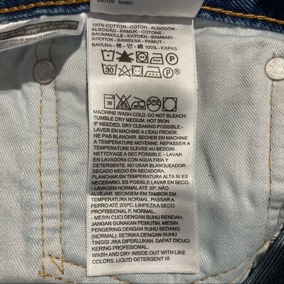 LEVI’S 505 Regular Straight  Leg 100% Cotton 12” Rise Sz 38 x 30 NWT - Picture 9 of 10